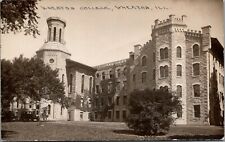 Wheaton Illinois~Wheaton College Campus~Castellated Tower~Vintage Cars~RPPC picture