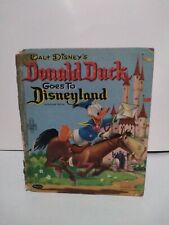 VTG 1955 Whitman Tell-a Tale Walt Disney's DONALD DUCK Goes To Disneyland Book picture