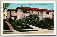 Hollywood California~Buster Keaton & Natalie Talmadge Home~1928 Postcard picture