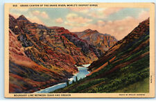 Grand Canyon Snake River World's Deepest Gorge Vintage Postcard E94 picture