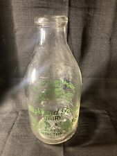 Vintage Highland Dairy Washington DC Farms Half Gallon Glass Milk Container picture
