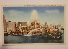 Chicago Illinois Buckingham Memorial Fountain Grant Park c.1933 Postcard IL 32 picture
