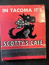 VINTAGE MATCHBOOK - SCOTTY'S CAFE - TOCOMA, WA - UNSTRUCK -  NICE picture