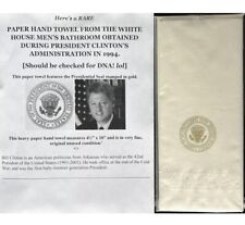 PRESIDENT BILL CLINTON WHITE HOUSE BATHROOM PRESIDENTIAL SEAL PAPER HAND TOWEL  picture