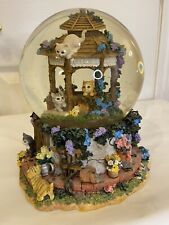 San Francisco Music Box Company - Cats in Garden Snow Globe  You've Got A Friend picture
