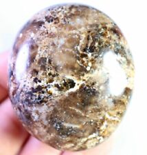 115g Amazing Unique Natural Brown Opal Pattern Crystal Palm Stone - Madagascar picture