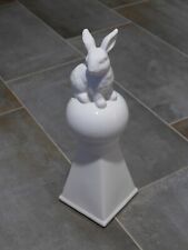 vintage ceramic white rabbit picture