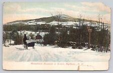 Marlboro New Hampshire, Monadnock Mountain Winter Sleigh Scene, Vintage Postcard picture