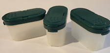 Tupperware Modular Mates Set of 3 Spice Shakers Small with Green Lids #1843 picture