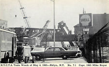 Set of 10 Postcards N.Y.C.T.A. Work Train Wreck New Lots Ave, Brooklyn NY 1965 picture