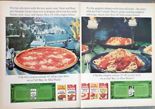 1963 Chef Boy-Ar-Dee Complete Pizza Mixes Cheese Or Sausage 2 Page Print Ad picture