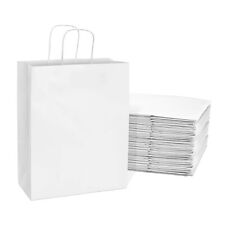 Prime Line Packaging 10x5x13 50 Pack White Gift Bags, Medium Paper Bags with... picture