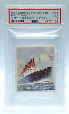 1938 Godfrey Phillips Ltd. Ships That Made History #31 The Titanic PSA 5 Pop 15 picture