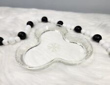Vintage Avon Rep Gift Clear Glass Clover Shaped Candy Jewelry Dish Bowl picture