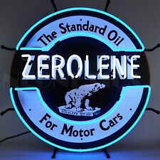 Zerolene Neon Sign - Gas & Motor Oil - Standard Oil Co. - Polar Bear - Chevron picture