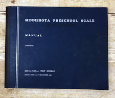 Vintage Minnesota Preschool Scale Test Manual Education 1940 Instructions picture