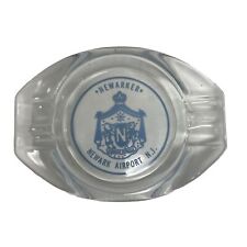 Vintage Newarker Newark Airport N.J. Ashtray Rare Clear Glass picture