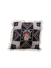 Vintage Floral Pillow Handmade Lace picture