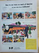 1941 Southern Pacific Railroad California Train Print Advertising Life Animated picture