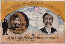 Vintage 1910 NORTH POLE / ARCTIC EXPEDITION Postcard Cook & Peary / RPO Cancel picture