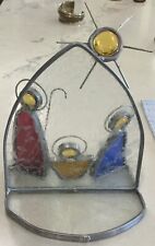 Stained Glass Nativity Scene Suncatcher Manger picture