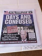NY Post July 5 2024 Days And Confused and Red,White & Boos picture