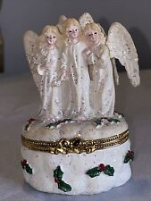 Ganz three angels  Sparkle trinket box Mini With Holly picture