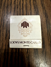 Vintage Loews Hotel Monte Carlo Monaco Casino Restaurants Matches UNSTRUCK picture