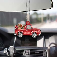 Yorkshire Terrier in red car Christmas Ornament, Valentine gift,dog lover gift picture