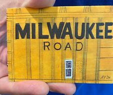 Milwaukee Road Box Car  Section ACEO/Art Card Original Andy Fletcher signed picture