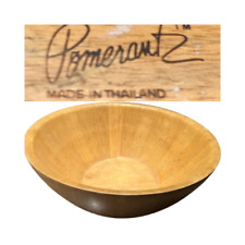 Lg. Wooden Bowl Julie Pomerantz Thailand Massive Thick 16