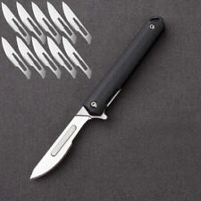 G10 Pocket Utility Knife Replace Scalpel Blade EDC Outdoor Camping Folding Knife picture