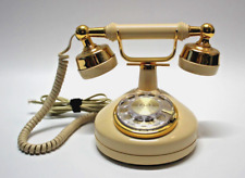 French Rotary Telephone Princess Style VTG Cream & Gold Phone picture