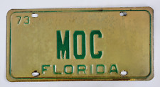 Vintage 1973 Florida License Plate Tag 
