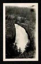 RUSTIC BEAUTIFUL UPPER YELLOWSTONE FALLS ARTISTS POINT OLD/VINTAGE PHOTO- K845 picture