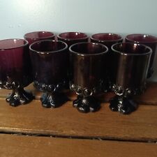 Vintage Tiffin Franciscan Madeira Plum Amethyst Drinking Glasses, Set Of 8 picture