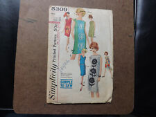 Vintage Simplicity Easy Sew Pattern 5309 Misses Women One Piece Dress Size 12  picture