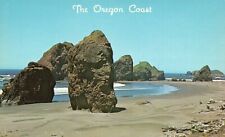 Postcard OR Oregon Coast Pebbles on Sand Rockbound Coast Vintage PC J6822 picture