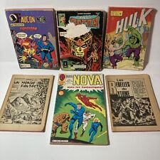 LOT of 6 VINTAGE 70S 80s FRENCH (FRANÇAIS) COMICS Spiderman, Hulk + More picture