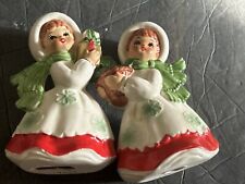 Vintage LEFTON CHRISTMAS GIRL #7698 Holding Holly  picture
