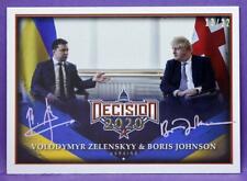 Decision 2020 Vault Volodymyr Zelenskyy & Boris Johnson #U4 HOLOFOIL #'d 13/22 picture