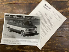1983 Plymouth Voyager Van Press Release And Photo picture
