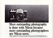 Nikon Camera World's Finest 35mm Outstanding Photography Vintage Print Ad 1964 picture