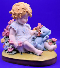 Dolfi Original Lisa Martin Child Playing In Flower Garden Figurine, Dolfi  picture