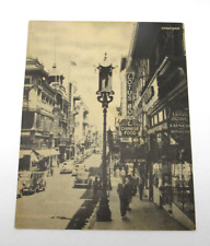 1940s Chinatown San Francisco CA Jumbo Postcard Restaurants Stores Old Cars RARE picture