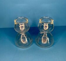 Quaffer Double Bubble Layered Shot Glass Lot Of 2 Made In Italy picture