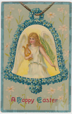 A Happy Easter Postcard Angel Bell  picture