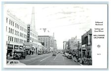 c1940's Hollywood CA, Boulevard Looking East From Wilcox RPPC Photo Postcard picture