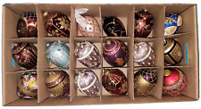 Jumbo Glass Christmas Egg Shaped Holiday Ornament. (EACH) picture