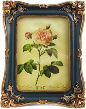 Vintage Picture Frames 5x7 Antique Picture Tabletop and Wall Mount Ornate Resin picture